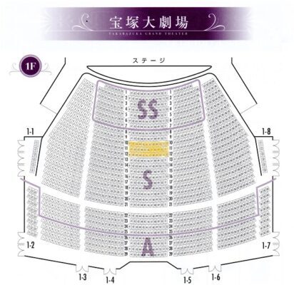 宝塚大劇場_座席表10列～12列センターブロック